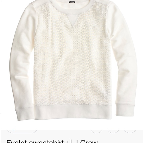 J. Crew Eyelet Sweatshirt NEW - Picture 3 of 8